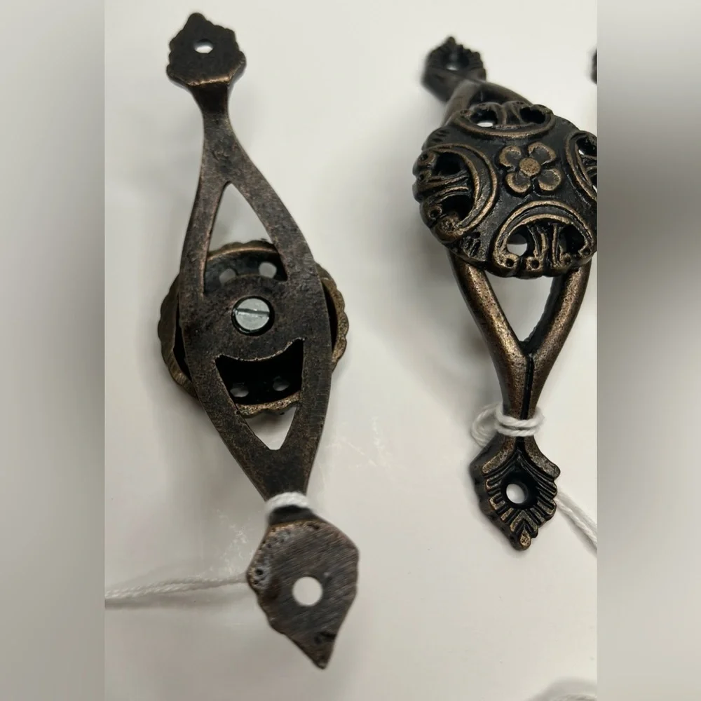 Hobby Lobby Bronze style floral door pull knobs set 6